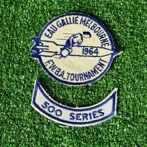 Vintage EAU Galilee Melbourne Florida Embroidered Bowling Patch 1964 Tournament